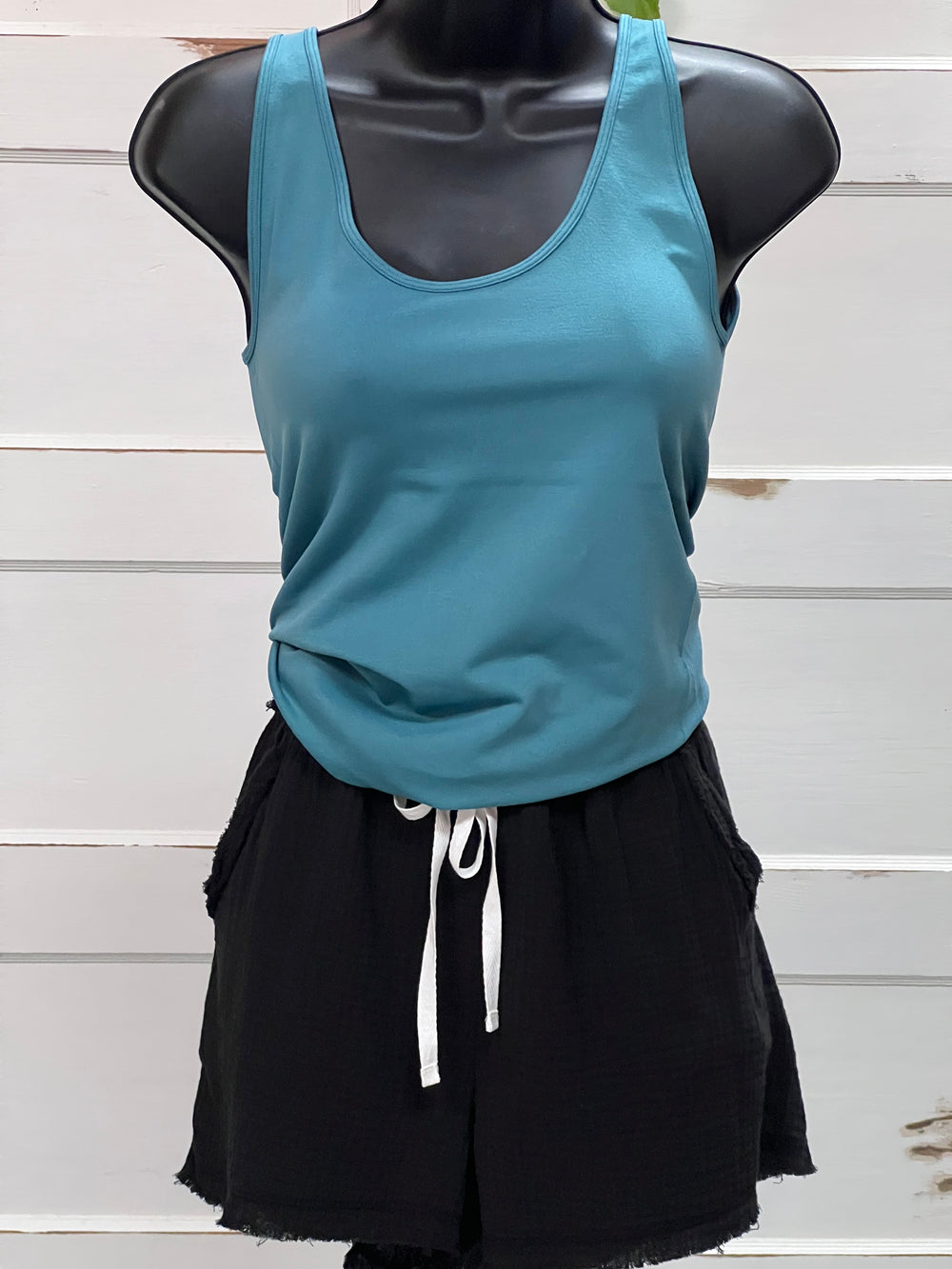 Sunshine All Day Tank Top Turquoise