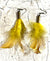 Bullet Shell and Feather Earrings