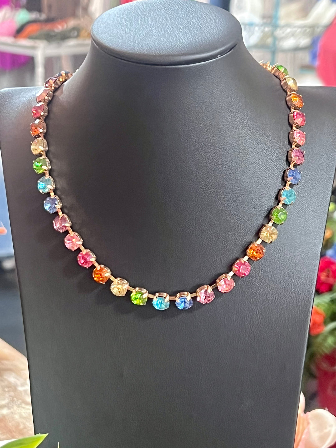 Multicolor Rhinestone Necklace