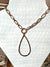 Gold Teardrop on Paperclip Chain