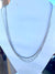 Silver Herringbone Tiny Chain 3 row Necklace