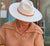 Reba Wool Fedora Hat in Oatmeal W/Cognac Band