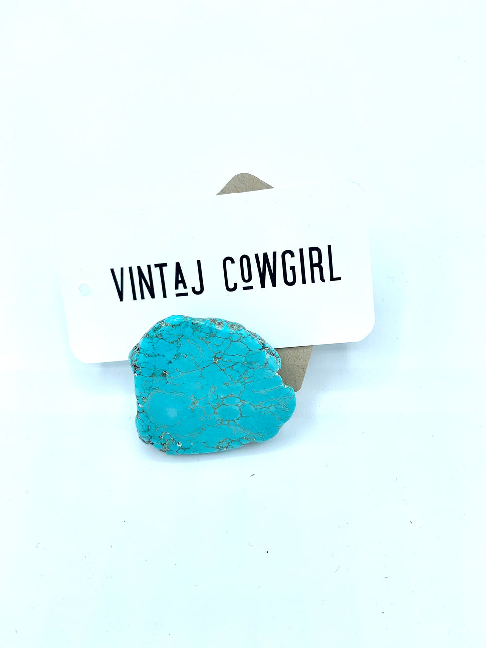 Turquoise Stone Scarf Slide - Tee Clip - Ring